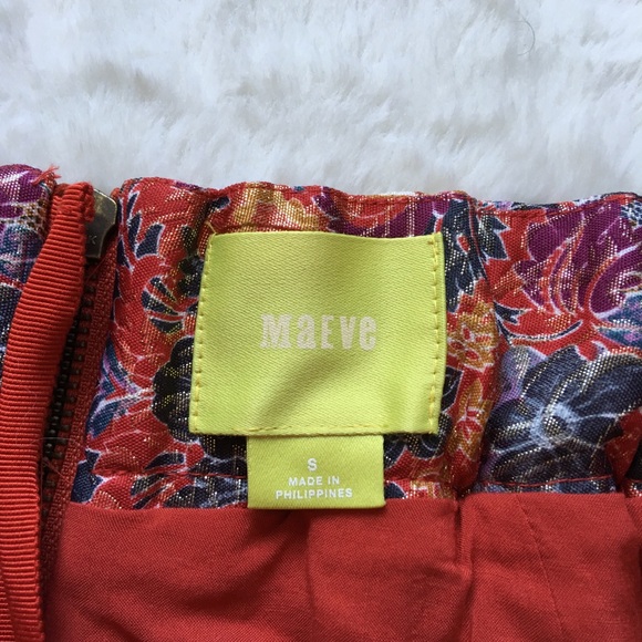 Anthropologie Maeve Rosie Skirt Metallic Floral - Picture 5 of 9